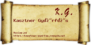 Kasztner Gyárfás névjegykártya
